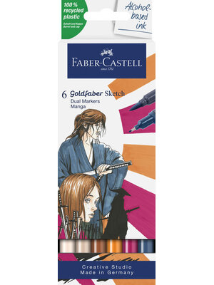 Goldfaber Alcohol Marker - set 6 stuks - Manga Goldfaber Alcohol Marker - set 6 stuks - Manga