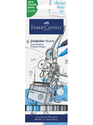 Goldfaber Alcohol Marker - set 6 stuks - Product design Goldfaber Alcohol Marker - set 6 stuks - Product design