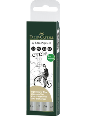 Tekenpen Ecco Pigment - 4-delig etui