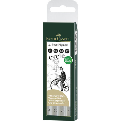 Tekenpen Ecco Pigment - 4-delig etui