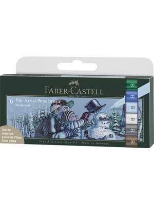Pitt Artist Brushpen - set 6 stuks - Winter Pitt Artist Brushpen - set 6 stuks - Winter