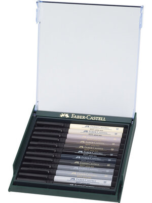 Pitt Artist Brushpen - set 12 stuks - grijstinten Pitt Artist Brushpen - set 12 stuks - grijstinten