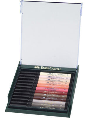 Tekenstift Pitt Artist Pen Brush - set 12 stuks - Skin