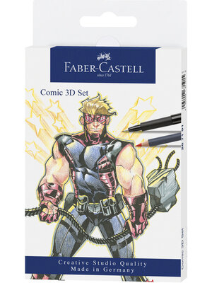 Pitt Artist Pen Comic 3D set 11-delig