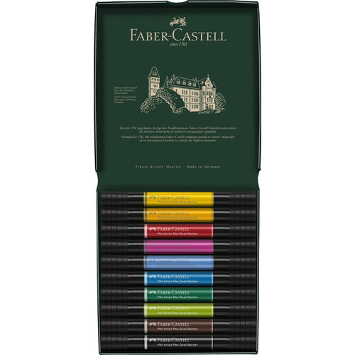 Tekenstift Pitt Artist Pen duo marker - etui a 10 stuks