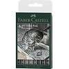 Tekenstift Pitt Artist Pen - etui 8 stuks - zwart en grijs