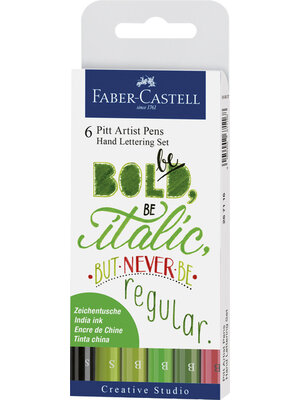 Tekenstift Pitt Artist Pen - handlettering 6-delig etui