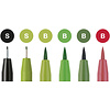 Pitt Artist Pen - set 6 stuks - Handlettering groen Pitt Artist Pen - set 6 stuks - Handlettering groen