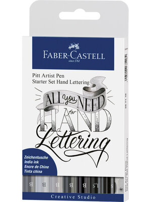 Tekenstift Pitt Artist Pen - handlettering 8-delig basisetui