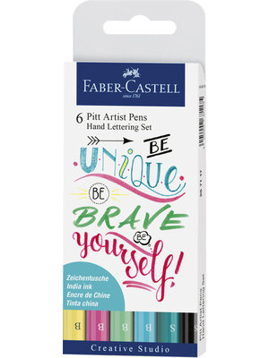 Pitt Artist Pen - set 6 stuks - Handlettering Pitt Artist Pen - set 6 stuks - Handlettering