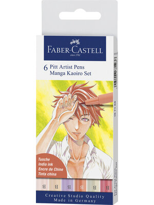Pitt Artist Pen Manga - set 6 stuks - Kaoiro Pitt Artist Pen Manga - set 6 stuks - Kaoiro