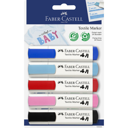 Textielmarkers - 5 stuks "BABY"