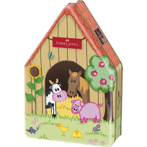 Viltstift Connector - boerderij 18 stuks in blik