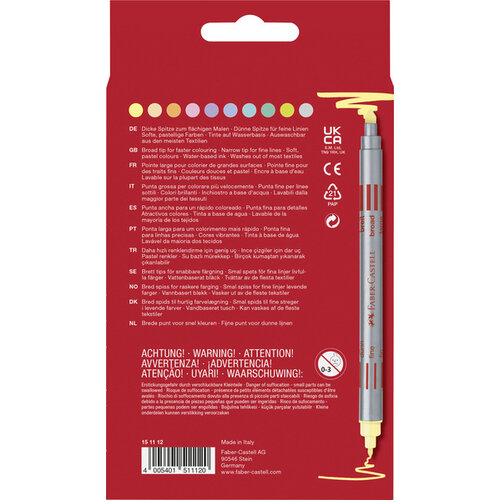 Viltstift Duo - 10 stuks pastel