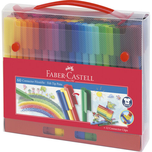 Viltstiften Connector koffer - Viltstiften 60 stuks