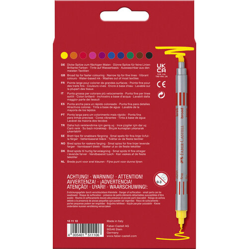 Viltstiften Duo - etui met 10 stuks