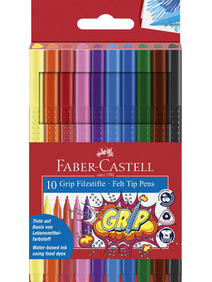 Viltstiften Grip - set 10 stuks