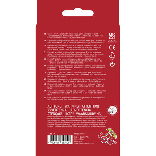 Viltstiften GRIP Colour - etui 10 stuks