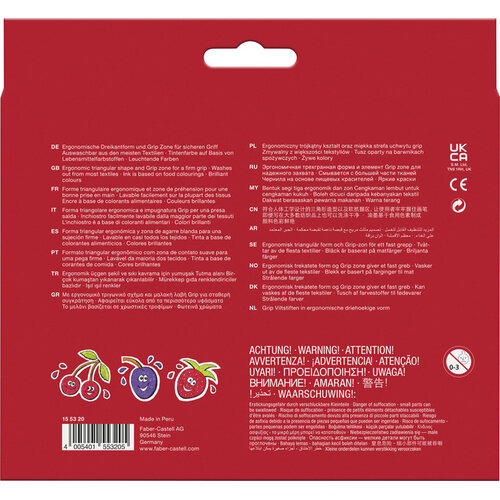 Viltstiften GRIP Colour - etui 20 stuks