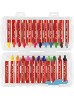 Waskrijt Jumbo in opbergbox - 24 stuks