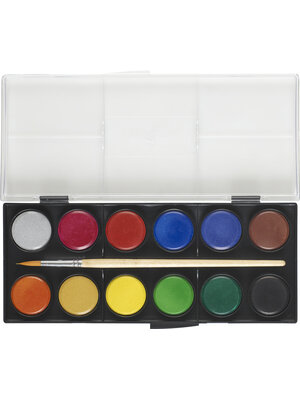 Waterverfdoos 12 kleuren (∅ 30 mm) Waterverfdoos 12 kleuren (∅ 30 mm)