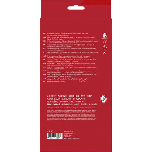 Waterverfdoos 21 kleuren (diameter 24cm)