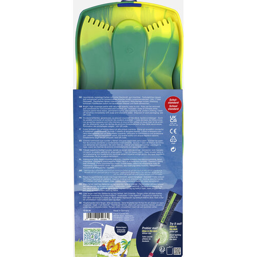 Waterverfdoos Connector Dino 12 kleuren + 1 tube wit