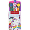 Waterverfdoos Connector - 12 kleuren + 1 tube wit - Unicorn