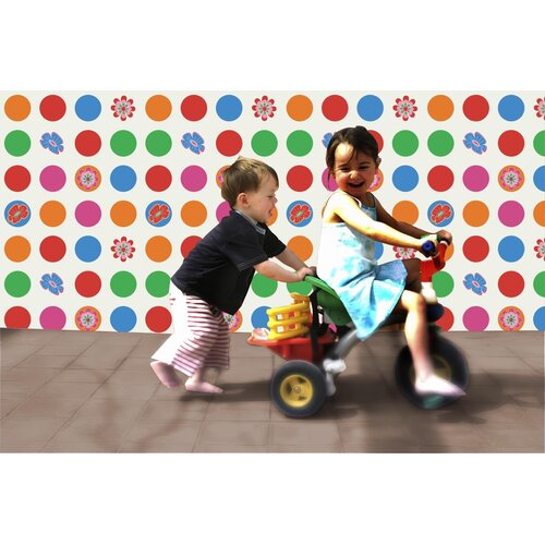 Noordwand Bluuming Affairs Behang met bloemen en stippen - 44587