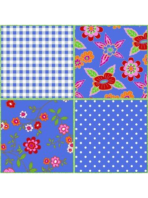 Noordwand Bluuming Affairs Behang patchwork vierkantjes - 44600