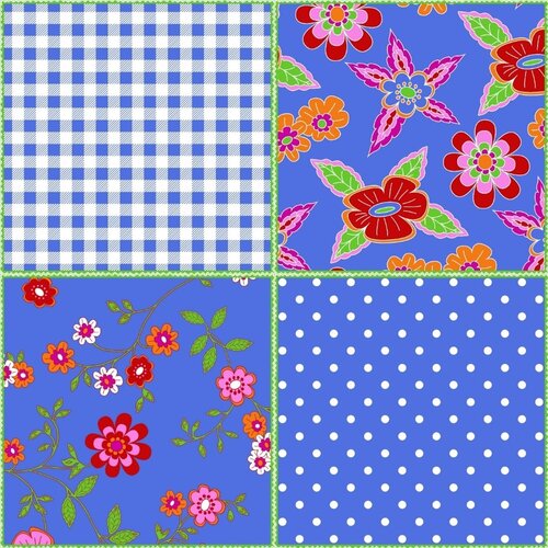 Noordwand Bluuming Affairs Behang patchwork vierkantjes - 44600
