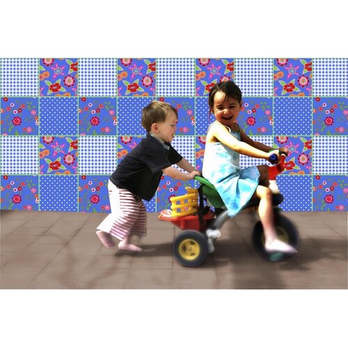 Noordwand Bluuming Affairs Behang patchwork vierkantjes - 44600