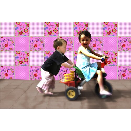 Noordwand Bluuming Affairs Behang patchwork vierkantjes - 44602