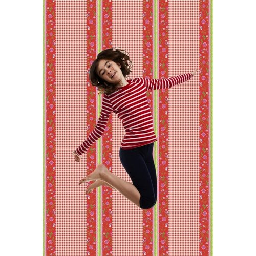 Noordwand Bluuming Affairs Behang vichyruit met bloemenrand - 44591