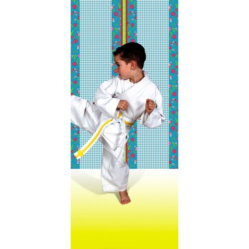 Noordwand Bluuming Affairs Behang vichyruit met bloemenrand - 44593