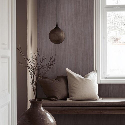 Cerra Behang met fijne streep structuur - 27640