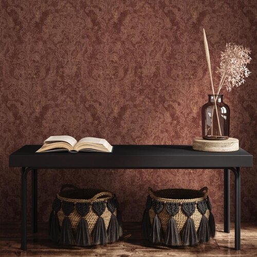 Noordwand Cerra Behang met glanzende structuur ornamenten - 81429