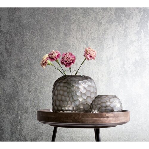 Noordwand City Glow; The New Textures Book; City Romance Metallic zilver behang met structuur - 34275