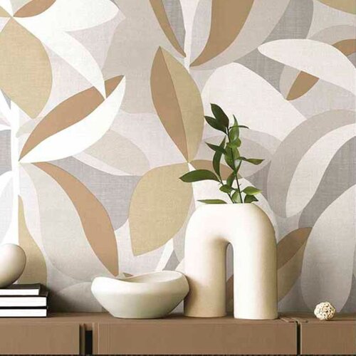Noordwand Energie Behang met abstracte bladerenprint - 30103