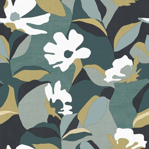 Noordwand Energie Behang met abstracte bloemenprint - 30117