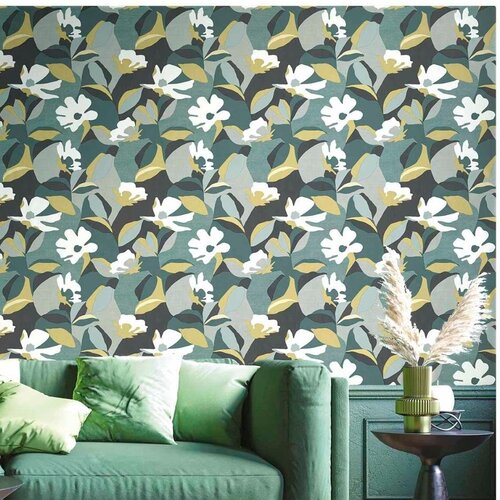Noordwand Energie Behang met abstracte bloemenprint - 30117