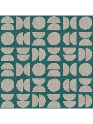 Noordwand Energie Behang retro met halve en hele cirkels - 30155