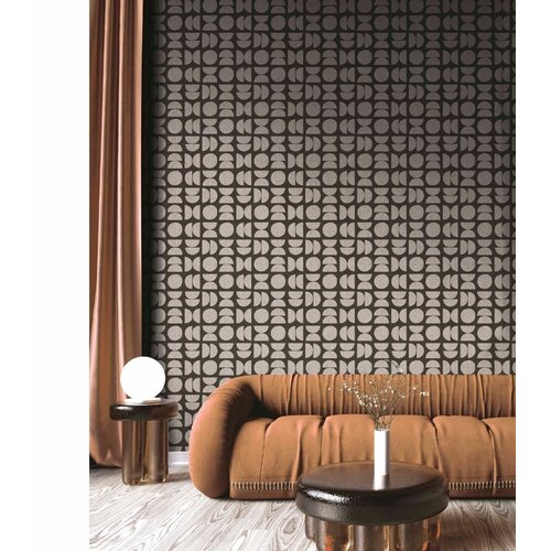 Noordwand Energie Behang retro met halve en hele cirkels - 30159