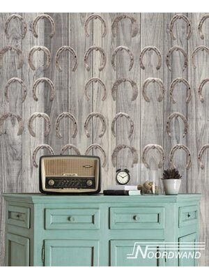 Noordwand Farmlife Fotobehang hoefijzers - 3750009