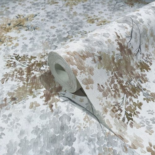 Noordwand Flora Behang met aquarel bloemenprint - 47453