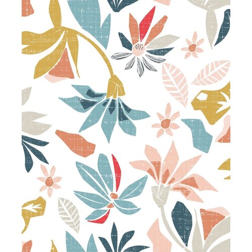 Noordwand Flora Behang met grafische bloemen - 47467