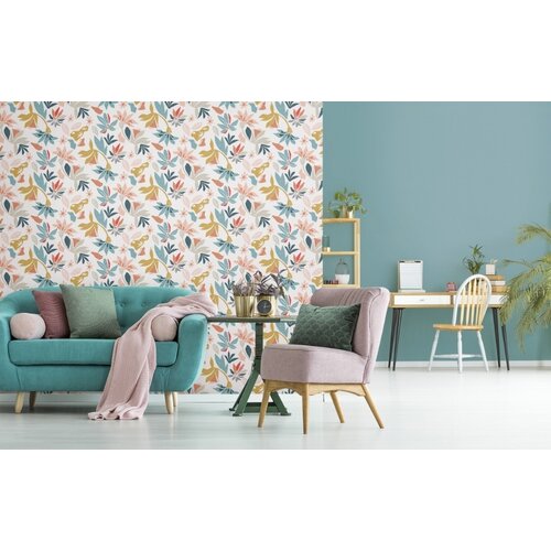 Noordwand Flora Behang met grafische bloemen - 47467