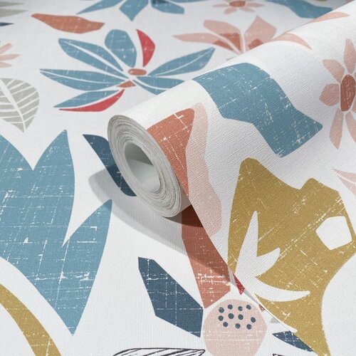 Noordwand Flora Behang met grafische bloemen - 47467