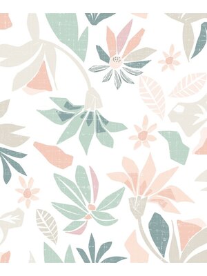 Noordwand Flora Behang met grafische bloemen - 47469