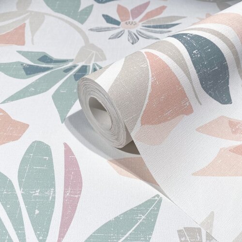 Noordwand Flora Behang met grafische bloemen - 47469